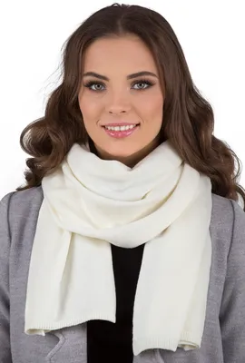Image de Vivisence 7102 Écharpe Femme Longue Blanche Laine Chaude