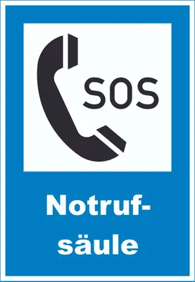 Produktbild von Notrufsäule Schild A4 (210x297mm)