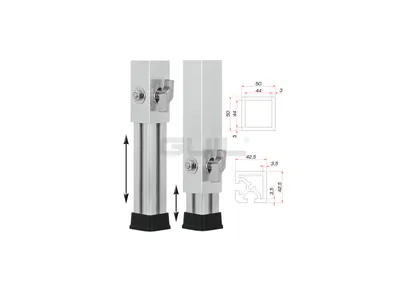 Produktbild von GUIL PTA-440/90-160 Teleskopfuß