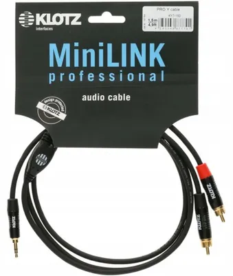 Produktbild von Klotz Kabel Mini-Klinke 3,5mm auf Cinch 0,9m