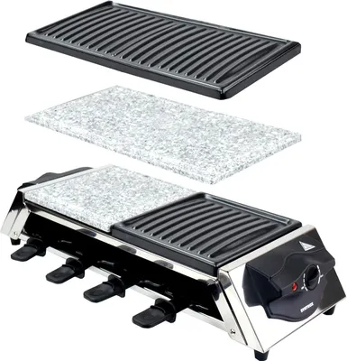 Produktbild von Raclette für 8 Personen XXL Set | heißer Stein | 1200W | Antihaftbeschichtet - Gent /