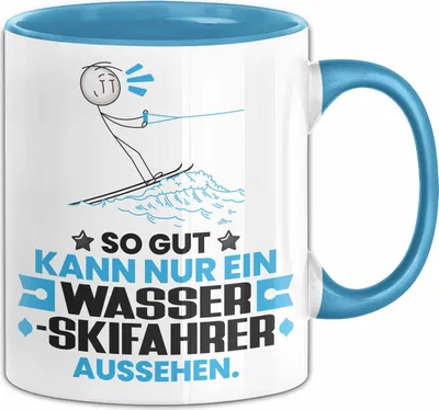 Produktbild von Wasserskifahrer Geschenk Tasse So Gut Kann Nur Ein Wasserskifahrer Aussehen Geschenkidee Kaffee-Becher (Blau)