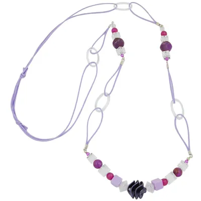 Produktbild von Kette Spiralperle flieder-lila lila 1mm