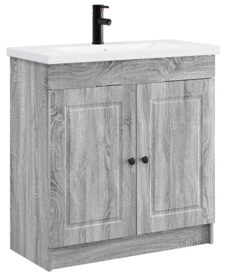 Immagine prodotto di Set di mobili da bagno Sonoma grigio, dimensioni 78,5 x 37,5 x 81 cm