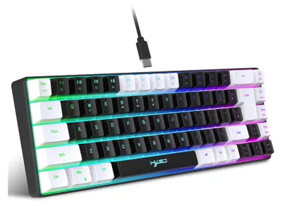 Produktbild von HXSJ V200 Wired K68 RGB Streamer Mini-Gaming-Tastatur, konfliktfreie Membrantastatur mit 19 Tasten, aber super mechanisches Gefuehl fuer Spiel/Buero
