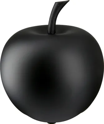 Image de Gilde Dekoobjekt, Apfel, "Portofino", Keramik, schwarz, VE 3, H. 17 cm, D. 16 cm 32054 4063387320549