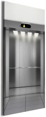 Produktbild von Wallario Premium Leinwandbild Fahrstuhl in Größe 50 x 125 cm