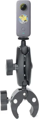 Productafbeelding van Camera Motorcycle Mount/Handlebar Bike Mount voor Insta360 X5/X4/X3/X2, Ace Pro, Go Pro Hero 13/12/11 - 360 Graden Rotatie, Aluminium Ar