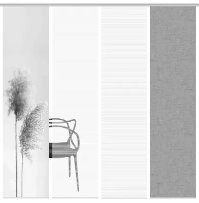 Produktbild von 80922 Schiebegardine IRLOS, Digitaldurck, Seidenoptik, 260x60 cm