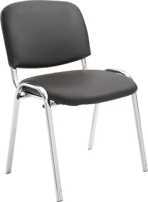 Produktbild von CLP Stuhl Ken Chrom Kunstleder stapelbar und mit modernem Design braun