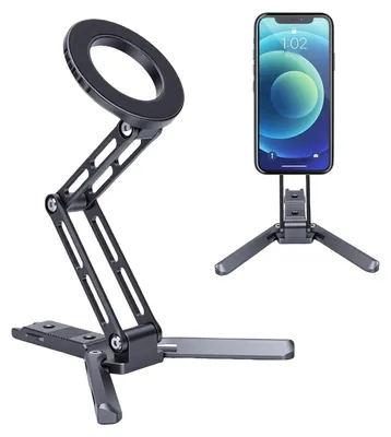 Image de Trépied pliable pour téléphone, en alliage d'aluminium, pour la photographie