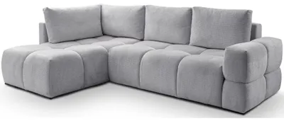 Produktbild von Selsey Taremi – Ecksofa Schlaffunktion, Bettkasten, hydrophober Chenille, beidseitig, Grau