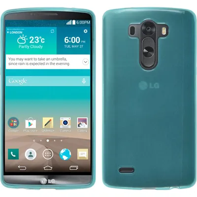 Produktbild von PhoneNatic Case kompatibel mit LG G3 - türkis Silikon Hülle transparent + 2 Schutzfolien