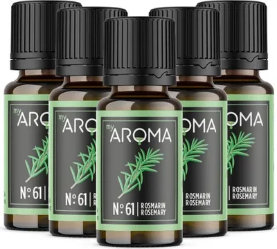 Produktbild von myAROMA Flavour Drops Rosemarin 5x10ml - Zuckerfrei, Kalorienfrei & Vegan, Natürliches Aroma für Küche und Getränke, Nr. 61