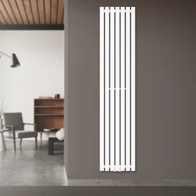 Produktbild von LuxeBath Flachheizkörper Einlagig, 370x1800 mm, Weiß, mit Mittelanschluss, ohne Heizstab