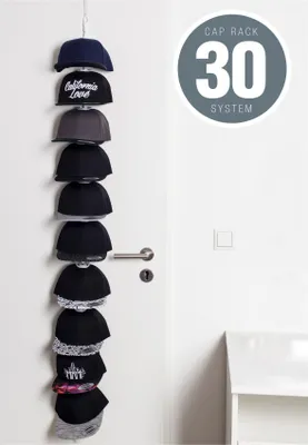 Immagine prodotto di Flexfit Caprack System Eleganter Kappenhalter & Organizer für bis zu 30 Baseball Caps und Snapbacks inklusive Befestigungsmaterial