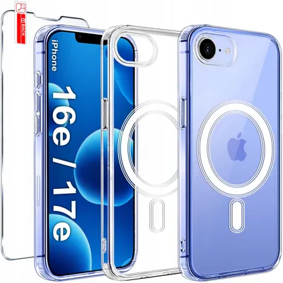 Immagine prodotto di Custodia magnetica trasparente per iPhone 16E | 17E | Per custodie MagSafe | Vetro