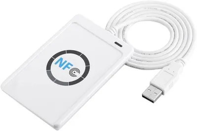 Zdjęcie produktu dla Czytnik NFC – kompatybilny z Mifare, FeliCa i NFC – urządzenie USB – prędkość 12 Mbit/s