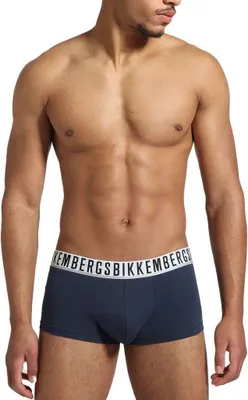 Imagen del producto de BIKKEMBERGS - Paquete de 2 calzoncillos tipo bóxer para hombre, color azul