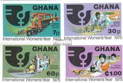 Produktbild von Briefmarken Ghana 1975 Mi 605B-608B (kompl.Ausg.) postfrisch Frau