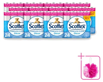 Productafbeelding van 12 rollen Scottex toiletpapier - 2-laags - voordeelverpakking - 12 stuks