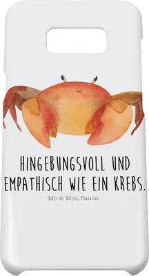 Produktbild von Mr. & Mrs. Panda Samsung Galaxy S8 plus Handyhülle  Sternzeichen Krebs - Weiß - Geschenk, Cover, Krebse, Geburtstag Juli, Handy Case, Meerestier, Krabbe, Hülle, Meer