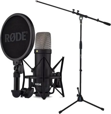 Produktbild von Rode NT1 Signature Black Mikrofon mit Stativ