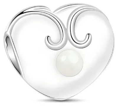 Produktbild von Gnoce Charm Eleganzes Herz BUC031 Silber