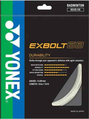 Produktbild von Yonex Exbolt 68 Badminton Einzelsaite Durchsichtig 0.68 mm Durchsichtig 0.68 mm