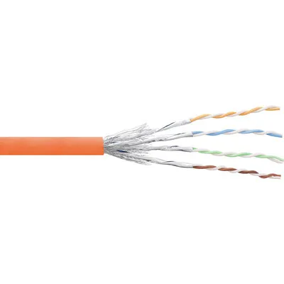 Produktbild von InLine Patchkabel Cat.6 S/FTP (PiMf), orange, AWG27, PVC, CU, 100m, 100 m, Cat6, S/FTP (S-STP), Orange