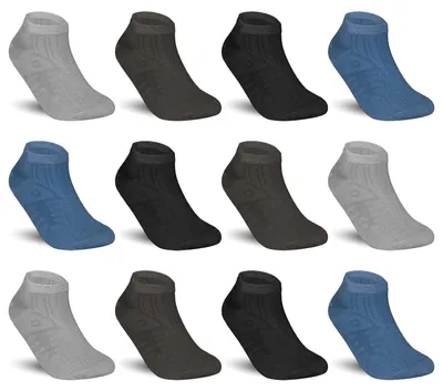 Produktbild von TEXEMP Sneaker Socken Herren & Damen 12 Paar Baumwolle Freizeit | B18 - 39-42 - 12er Pack