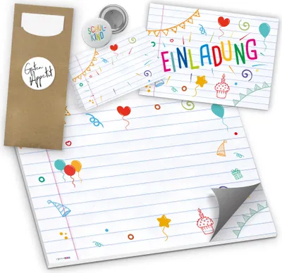 Produktbild von itenga Tischset 5-teilig Geburtstag Einschulung