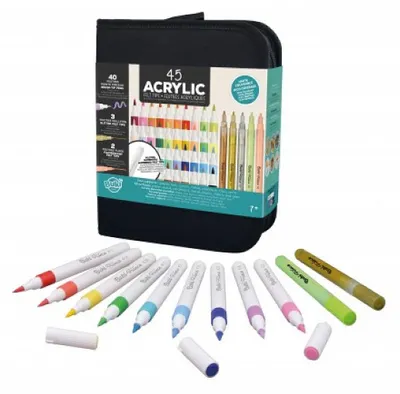 Produktbild von Buki Trousse: Set mit 45 Acrylmarkern