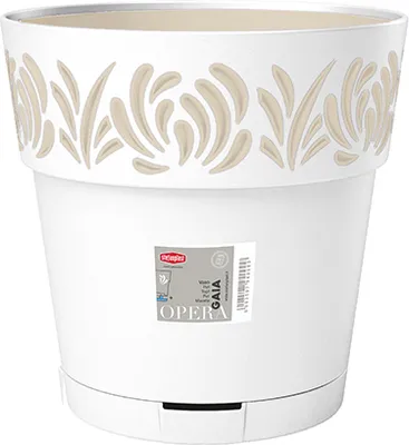 Image de STEFANPLAST S.P.A. Couvercle GAIA blanc/travertino Ø 15 cm