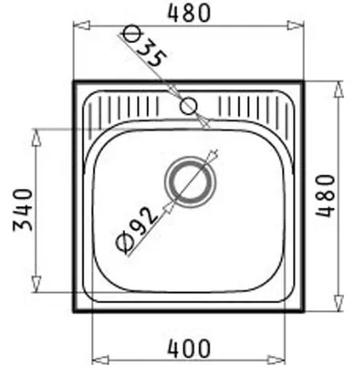 Immagine prodotto di Lavello in acciaio inox Pyramis ET 34