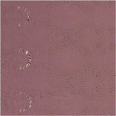 Musselin-Stoff florale Muster ab 50x130cm uni OEKO-Tex Double Gauze Windeltuch Mulltuch mauve