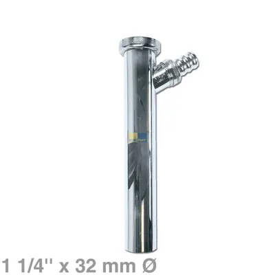 Produktbild von Europart Verstellrohr 1 1/4"x32mm mit Geräteanschluss chrom für Waschbeckensiphon Viega 103033