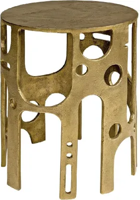 Produktbild von Casa Padrino Designer Beistelltisch Bronze Ø 50 x H. 60 cm - Runder Aluminium Tisch - Wohnzimmer Möbel - Luxus Möbel - Designer Möbel - Luxus Einrichtung - Designer Einrichtung