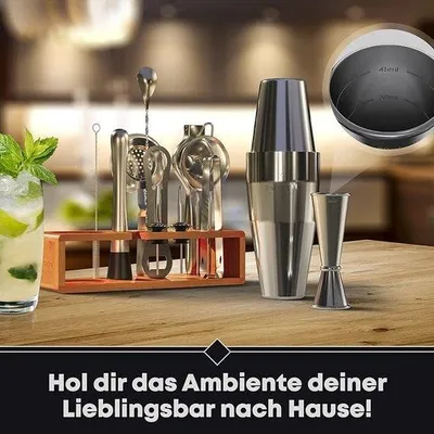 Produktbild von Famanu Cocktailshaker Set - Premium Cocktailshaker mit Zubehör