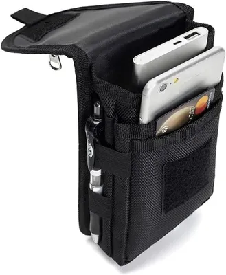 Produktbild von Handy-Gürteltasche 1 Stück, Universal Handy-Holster Für Große Smartphones, Mit Karabiner Und Kartenslot Für Handwerker Und Outdoor