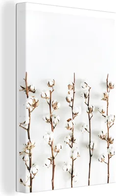 Produktbild von OneMillionCanvasses® - Leinwandbilder - 90x140 cm, Baumwolle - Weiß - Natürlich, Wandbilder Kunstdruck Wanddekoration - Foto auf Leinwand - Gemälde auf Holzrahmen  - Wandschmucke - Schlafzimmer