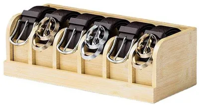 Image de Organiseur en bambou - 6 compartiments - pour armoire et tiroir - Bambou naturel