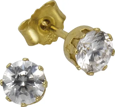 Produktbild von Fascination by Ellen K. Ohrstecker 333/- Gold 1,5cm gelb Zirkonia weiß 371320687