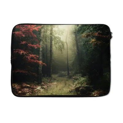 Produktbild von MuchoWow® Laptop Hülle 13 Zoll Dunkelheit - Wald - Bäume Laptoptasche - Laptophülle - Sleeve - Rundumschutz