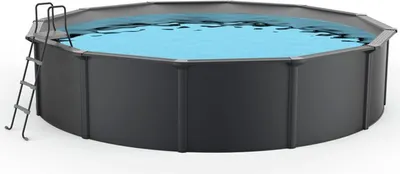 Produktbild von Steinbach Stahlwand Swimming Pool Set "Nuovo de Luxe" anthrazit / silbergrau Ø 360 x 120 cm ohne Zubehörset
