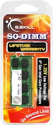 Produktbild von G.Skill 4GB DDR3-1600, 4 GB, 1 x 4 GB, DDR3, 1600 MHz, 204-pin SO-DIMM