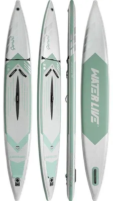 Produktbild von Allround SUP Board - Aufblasbares Paddleboard Set 3 - 4,27 m x 61 cm x 15 cm - Für Erwachsene bis 70 kg - Komplettset mit Pumpe und Paddel - Grün