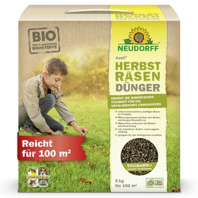 Produktbild von Neudorff - Azet HerbstRasenDünger 5 kg für 100 m² unbedenklich für Tiere
