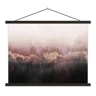 Produktbild von MuchoWow® Textilposter Glitter - Gold - Abstrakt 120x90 cm mit schwarzem Rahmen - Aufhänger für Poster