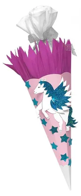 Produktbild von Bastelset Schultüte Pegasus Glitzerstern von Prell